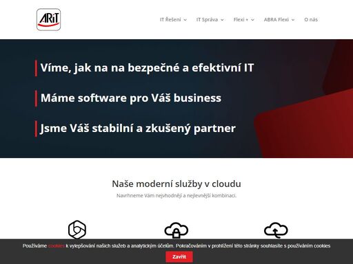 arit | homepage | máme tým it techniků a správců, které práce baví. investujeme do vzdělávání a držíme se moderních technologií.