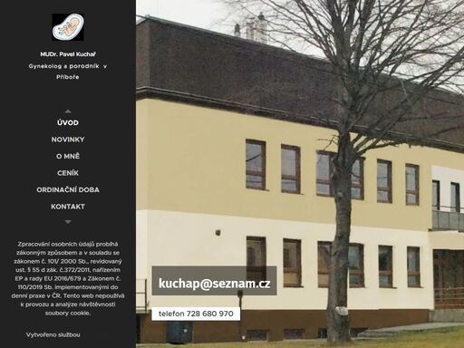 gynekologická ambulance a těhotenská poradna v příboře, mudr. pavel kuchař ženský lékař, služby gynekologapro ženy města příbora a regionu příborska.