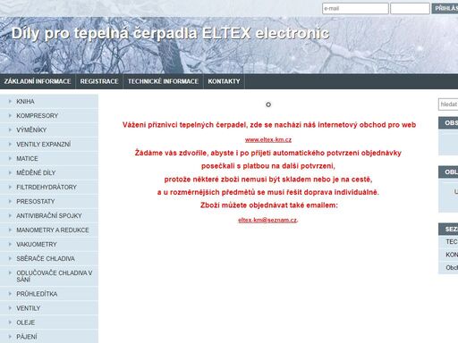 díly pro tepelná čerpadla eltex electronic