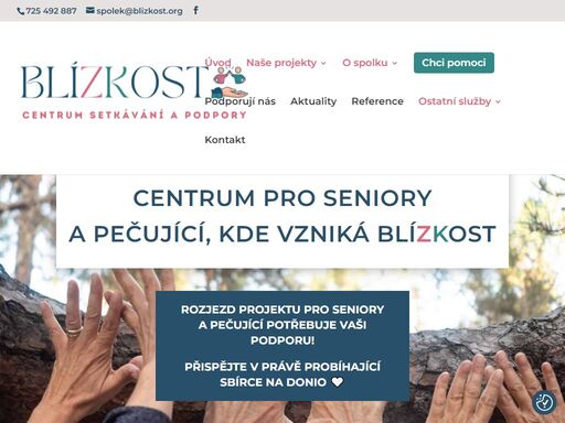spolek blízkost vznikl z potřeby předcházet sociální izolaci seniorů, vyhoření přetížených pečujících a pomoci lidem v důchodu najít nový směr.