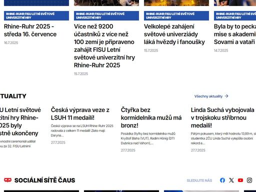 oficiální web čaus. informace o soutěžích, hrách a reprezentaci českých studentů na všech úrovních.