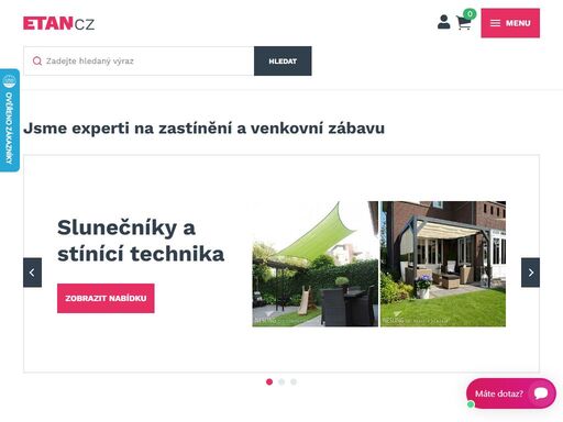 jsme eshop se specializací na zastínění – slunečníky, baldachýny, venkovní rolety. v nabídce máme také dřevěné hry a hračky, na doma i na ven. většinu zboží držíme skladem.