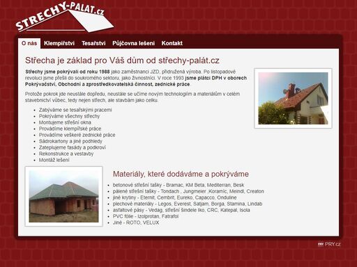 soukromá pokrývačská firma ze středních čech. pokrýváme všechny drhy střech.