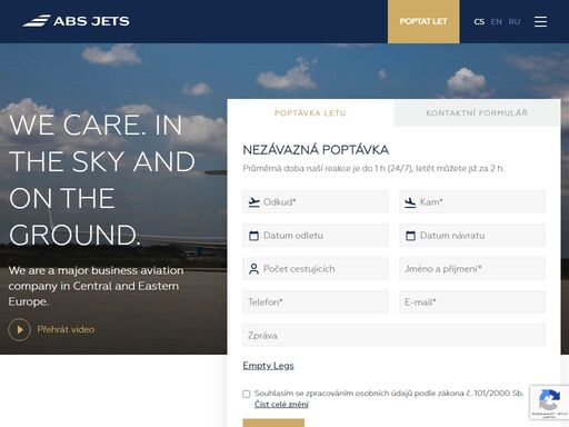 abs jets je předním poskytovatelem privátní letecké dopravy a souvisejících služeb.