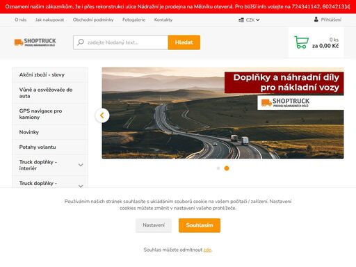 truck shop - prodej náhradních dílů a autodoplňků pro nákladní vozy a přívěsy. nabízíme nové i repasované náhradní díly, autodoplňky truck oblečení.