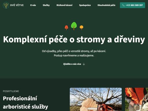 komplexní péče o stromy a dřeviny