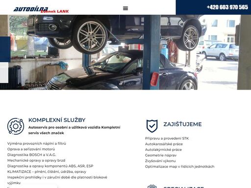 autodílna zdenek lank v liberci pro osobní a užitková vozidla. zajišťujeme kompletní servis pro všechny značky.