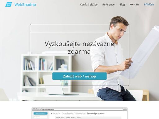 tvorba webových stránek a e-shopů pomocí šablon a intuitivního systému. to zvládne každý. zkuste si to.