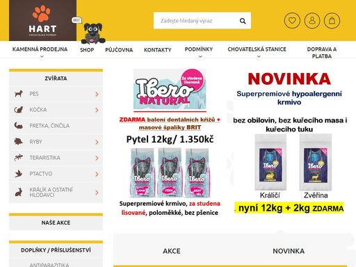 specializovaná prodejna krmiv a chovatelských potřeb,vše pro výcvik, výchovu, chov i sport se psem..., poradenská činnost v oblasti výživy i výchovy, výběr z více než 170druhů granul.krmiv přímo na prodejně, vzorky krmiv zdarma