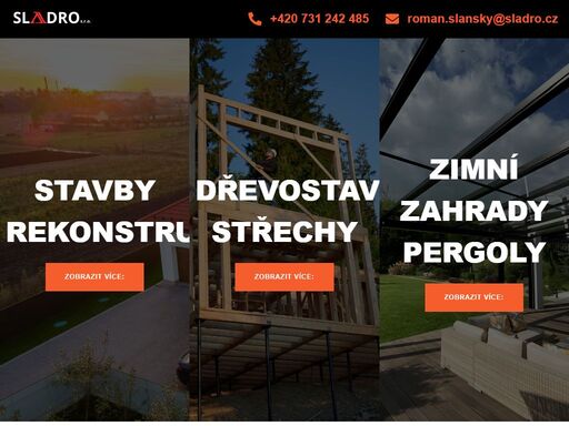 sladro - dřevostavby - stavební firma - děčín, česká lípa, ústí nad labem, liberec, chomutov, litoměřice - ústecký, liberecký a středočeský kraj