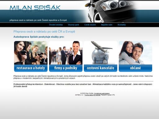 přeprava osob a nákladu po celé české republice a evropě. autodoprava milan spišák.