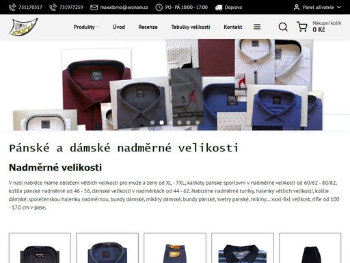 maxxlbrno,  nadměrné oděvy pánské,  dámské,  nadměrné velikosti tuniky,  e-schop, bundy , maxi moda,  nadměrky, kalhoty , halenky, košile, rifle,xxxl.     