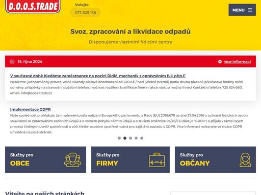 váš odborník pro nakládání s odpady.