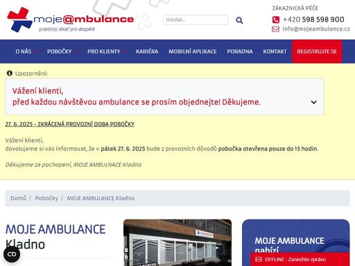 moje ambulance – největší síť ordinací praktických lékařů pro dospělé v čr. 12hodinová ordinační doba, online registrace i objednávka, hrazeno ze zp. 