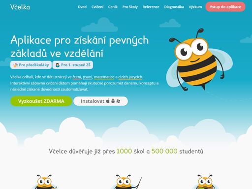 včelka - aplikace pro získání pevných základů ve vzdělání