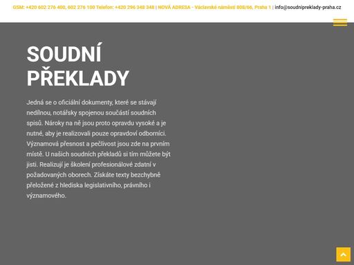 soudní a úřední překlady. sídlíme v centru prahy - václavské náměstí. otevřeno i v sobotu.