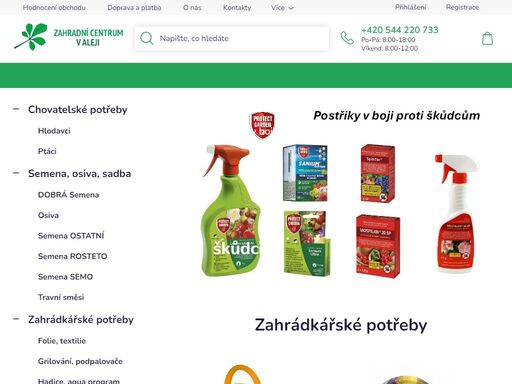 zahradní centrum v aleji nabízí široký sortiment zahrádkářských a chovatelských potřeb, semen, osiv a dekorací. najdete nás ve slavkově u brna na ulici křenovická 1286.