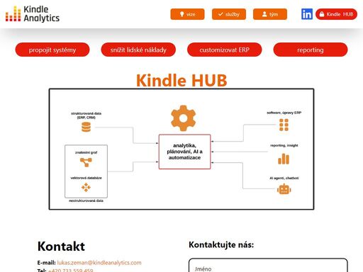 pomůžeme vám zorganizovat vaše data
a automatizovat procesy. | kindle analytics | datová analytika | business intelligence | reporting | digital marketing
