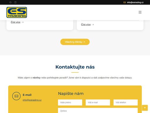 es-trading cz, s.r.o. – výhradní dovozce návěsů a přívěsů wielton pro českou a slovenskou republiku. nabízíme sklápěcí, plachtové a skříňové návěsy, prodej, servis a náhradní díly. více než 20 let zkušeností.