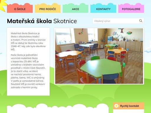 oficiální stránky mateřské školy skotnice, příspěvková organizace
