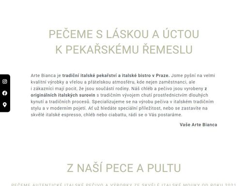 pravá italská pizza, italské pečivo, výborná italská káva a italské speciality v praze 2 na vinohradech. italské pekařství a bistro praha