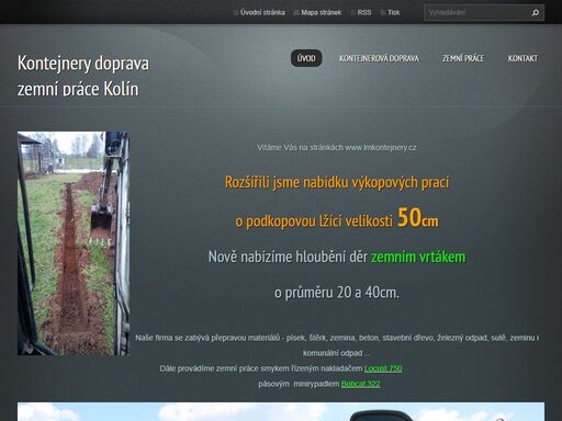 kontejnerová doprava a zemní práce