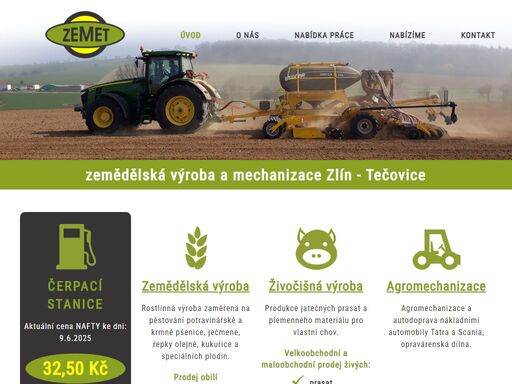zemědělská výroba, prodej nafty, živočišná výroba, prodej prasat
