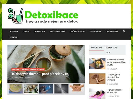 tipy pro detoxikaci a podporu zdravého života. inspirujte se články, které vám umožní být zdravější a šťastnější.