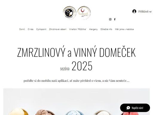 zmrzlinový domeček je rodinná firma zaměřená na prodej čerstvé a lahodné točené zmrzliny. zakládáme si na kvalitních surovinách, péči o zákazníky a osobním přístupu k zákazníkům. naši zmrzlinu, různých příchutí, připravujeme přímo před vašima očima. přijďte si k nám pochutnat...