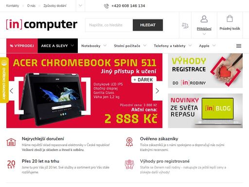 repasované notebooky a počítače? jedině u nás. levné repasované notebooky, počítače, tablety a mobilní telefony se zárukou. špičková kvalita, rychlé dodání a profi servis. jsme největším prodejcem repasované elektroniky. 
každý produkt, který prodáváme, je zkontrolován, vyčištěn, otestován a vrácen zpět k původním…