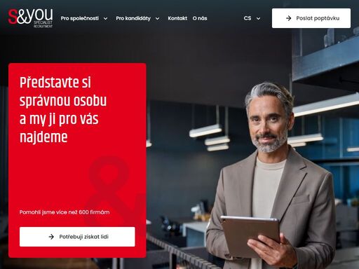 s&you – specialisté na nábor odborníků a manažerů. spolehlivý partner pro firmy i kandidáty v české republice.