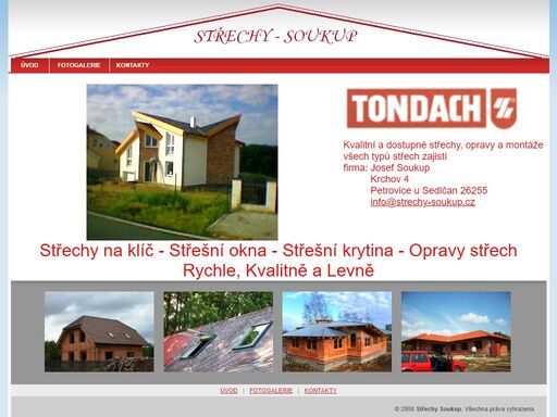 detaily ze sekce úvod na stránkách střechy soukup
