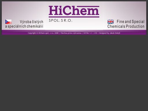 výroba velmi čistých chemikáliíí