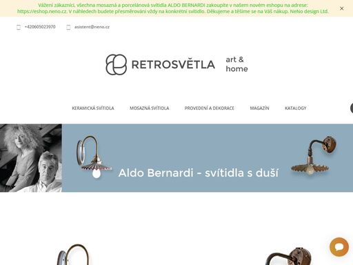 retro svítidla a lustry z porcelánu a mosazi