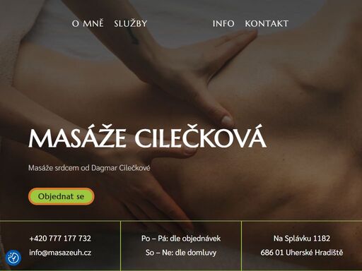 relaxační, sportovní a další druhy masáží. profesionální masáže v uherském hradišti, které jsou prováděny srdcem a péčí od dagmar cilečkové.
