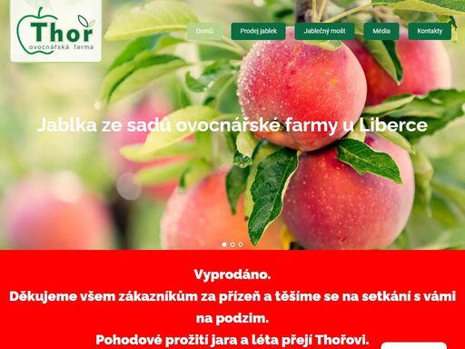 zabýváme se nejen pěstováním a prodejem jablek, ale také prodáváme svůj vlastní med a jablečný mošt. naše farma se nachází v pěnčíně blízko města liberec. jsme součástí odbytového družstva ovocnářů eb fruit.