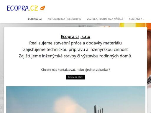 stavební práce, údržba a dodávka materiálu