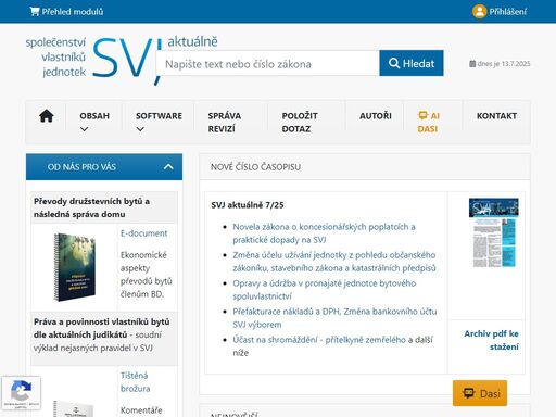 unikátní databáze praktických rad pro společenství vlastníků jednotek...