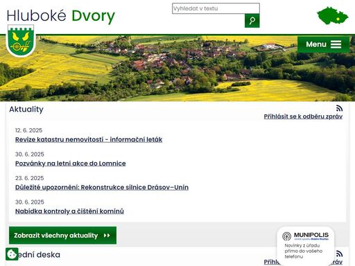 obec hluboké dvory se nachází v okrese brno-venkov v jihomoravském kraji