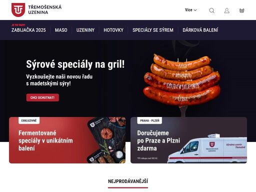 dobroty z kouře. třemošenská uzenina
kvalitní maso, uzeniny a sezonní speciality ze západních čech. od grilovacích speciálů, poctivých zabijačkových hodů až po fermentované salámy. vše vyrábíme sami s láskou k řemeslu, pokorou k tradicím a úctou k chutí našich zákazníků.







praha a plzeň
vlastní rozvoz
…