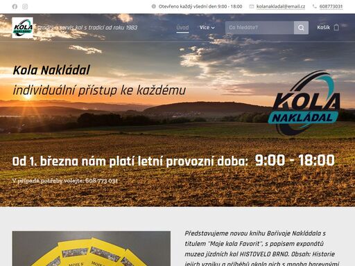 nabízíme prodej a servis jízdních kol.
