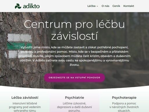 řešíte léčbu závislosti? u nás najdete pochopení a přátelské prostředí. vyberte si z intenzivních léčebných programů pod vedením sehraného týmu odborníků.