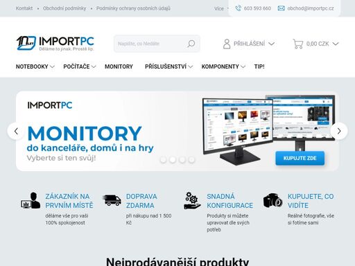 prodej počítačů, notebooků se zárukou včetně spotřebního materiálu pro kopírky, tiskárny a počítače. příslušenství pro notebooky, lcd monitory, náhradní díly.