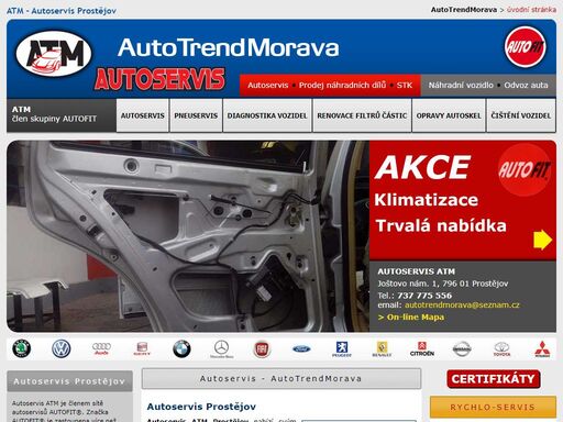 autoservis prostějov. auto trend morava je členem sítě autoservisů autofit. autoservis nabízí komplexní služby. servis ford prostějov, opravy autoelektro, montáž tažných zařízení.