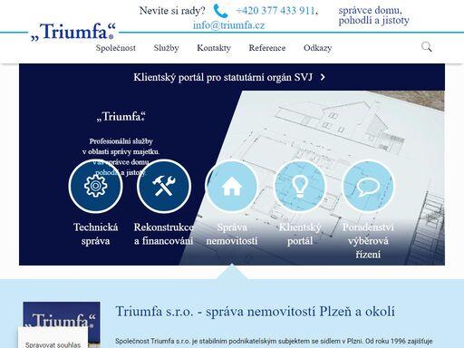 triumfa s.r.o. - správa bytů plzeň a okolí a jejich opravy a údržba
