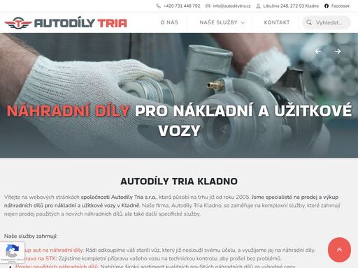 společnost autodíly tria s.r.o. se zabývá servisem nákladních automobilů a prodejem nových i použitých náhradních dílů.