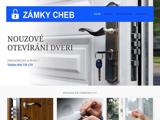 zámečnická pohotovost. nouzové otevírání dveří a automobilů. opravy a servis