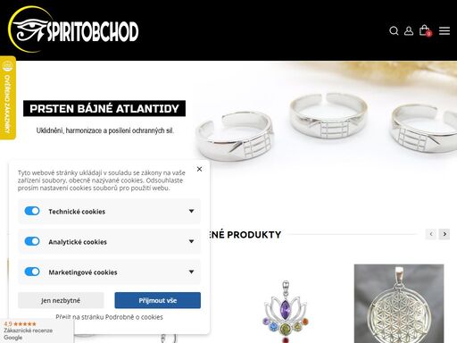 amulety a talismany, zlato, stříbro ale i obecný kov, knihy, megnetoterapie, potravinové doplňky, siderická kyvadla a mnoho dalšího.