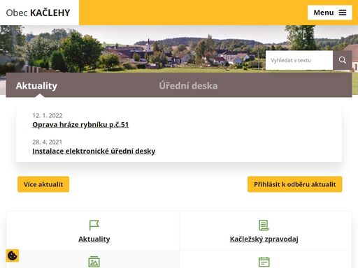 obec kačlehy se nachází 8 km jihovýchodně od jindřichova hradce. v těsném sousedství se nachází přírodní chráněná krajinná oblast krvavý a kačležský rybník.hezkou dominantou obce na návsi je barokně-empírová kaple z roku 1804.