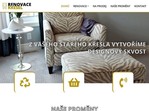 renovujeme potahy křesel, židlí, pohovek, ušáků, houpacích křesel a dalšího sedacího nábytku. volejte ještě dnes 608 429 127.